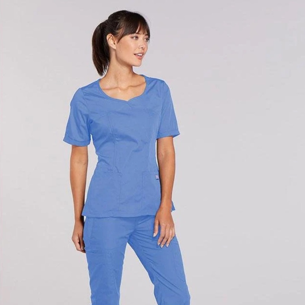 Cherokee Royal Blue Scrub Top Size S